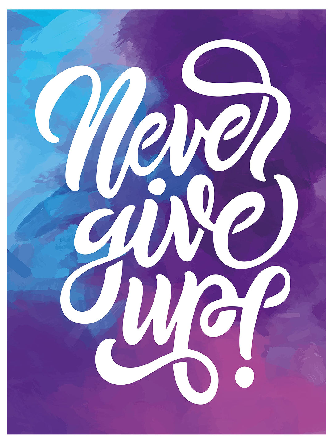 wandmotiv24 Deko Acrylglas Wand-Bild, Grösse 120x90cm, Hochformat, Never give up, Pastell-Farben, Bi