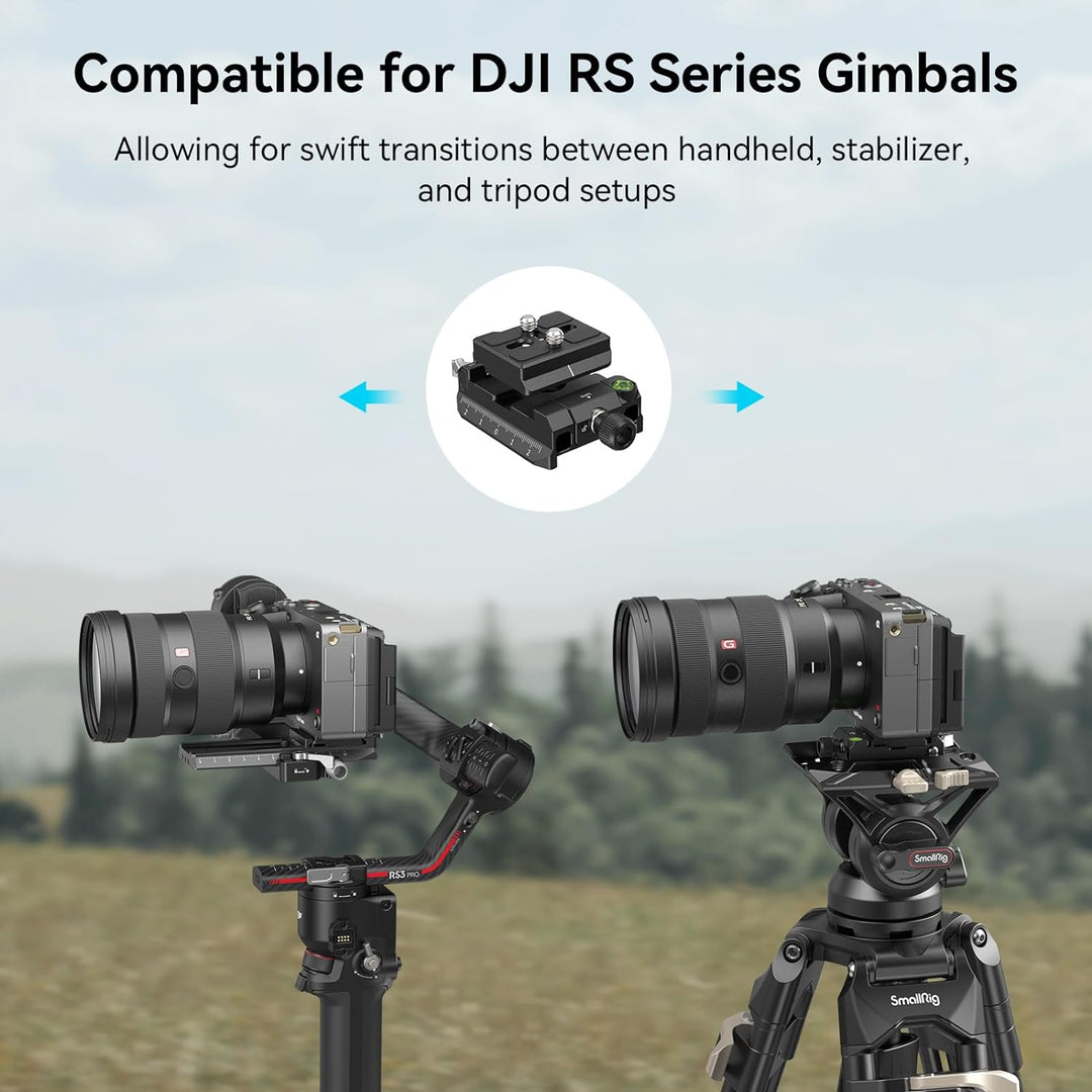 SmallRig Schnellwechselplatte und Klemme für Arca-Swiss Standard, mit Bottom Platte für Manfrotto 50