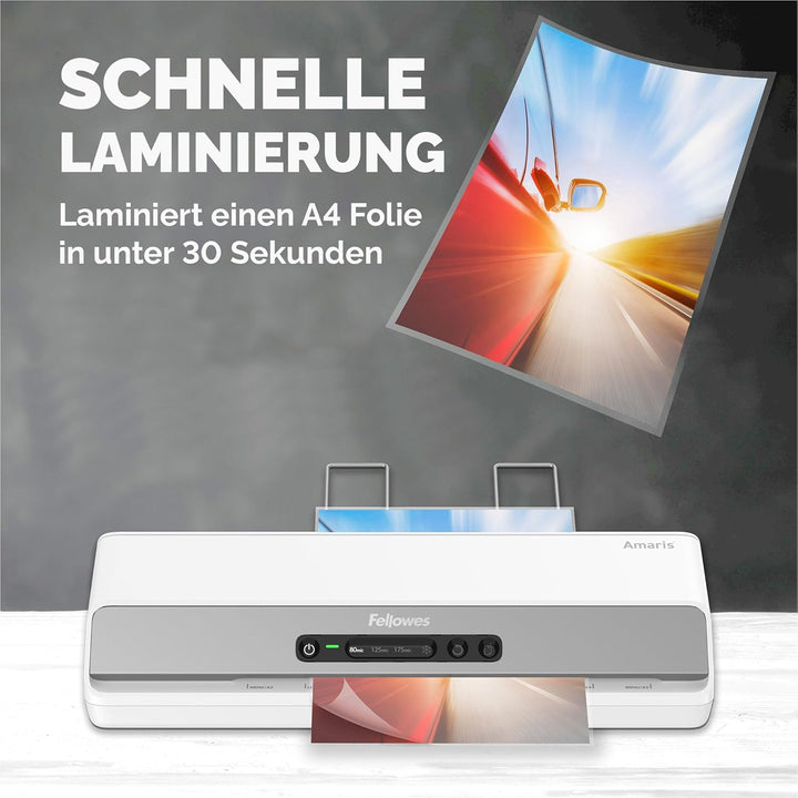 Fellowes Laminiergerät Amaris A3 - für Büro/Schule/Zuhause - nur 1 Minute Aufwärmzeit - für Heisslam