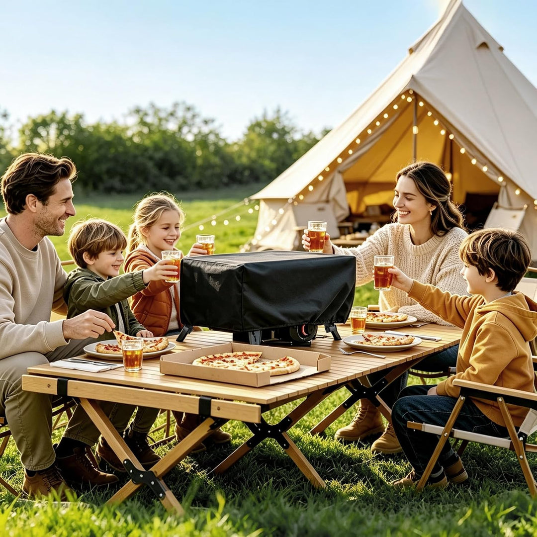 Pizzaofen Abdeckung für Cozze 90437 17" Gas Pizza Ofen 62x62x28cm | 600D Oxford Tuch Abdeckung wasse