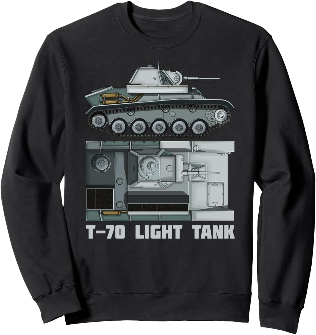 T-70 Sowjetischer Leichter Panzer Russischer WW2 Panzer Sweatshirt