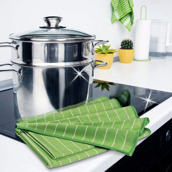 POLYCLEAN 10x Glasreinigungstuch – Microfasertuch mit Bambusfasern – Fenstertuch für Glas und Scheib