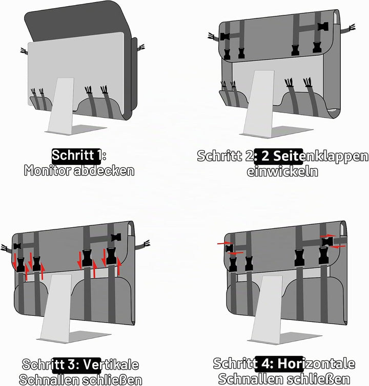 Trunab Monitortasche Schirm-Transport Kompatibel mit iMac 27&