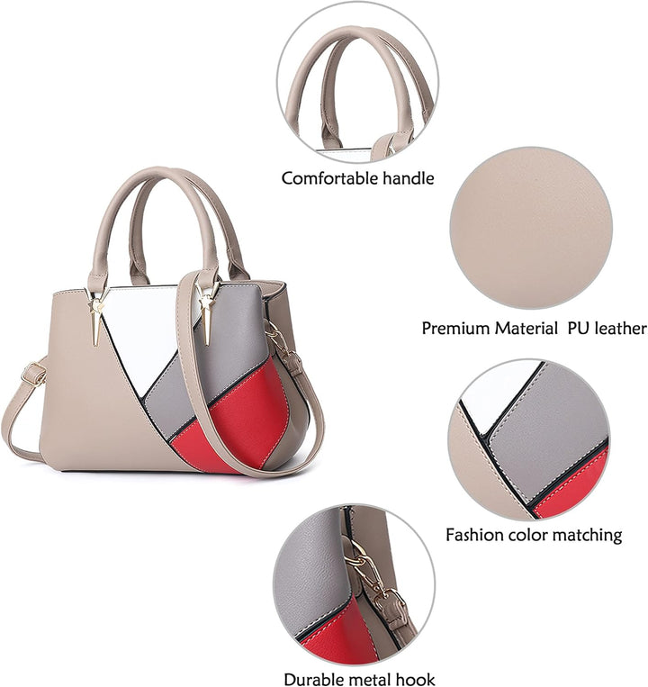 DIRRONA Damen Handtasche Mode Umhängetasche Gross Kapazität Zwanglos Schultertasche Wasserdicht PU L