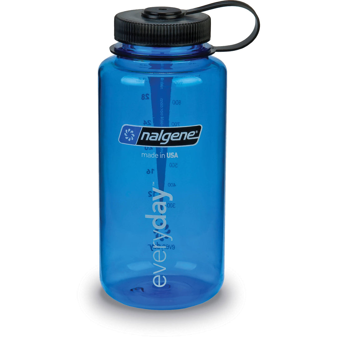 Nalgene Tritan Wasserflasche mit breiter Öffnung, BPA-frei, Blau / Schwarz