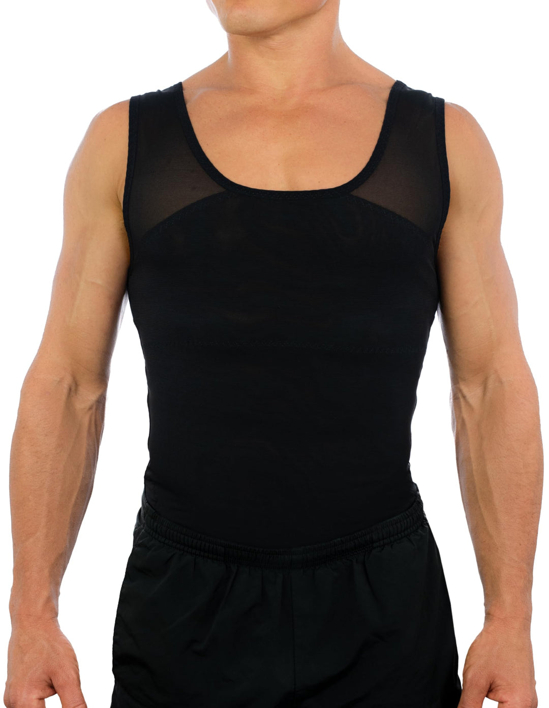 Esteem Apparel Originales Herren-Brustkompressionshemd zum Verstecken von Gynäkomastie Moobs L Schwa