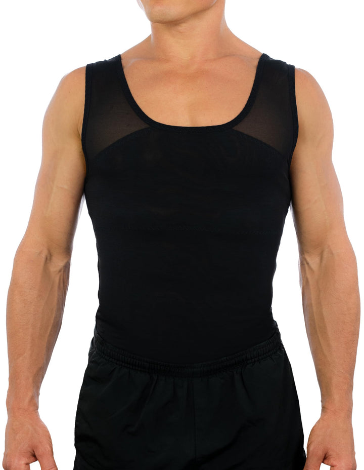 Esteem Apparel Originales Herren-Brustkompressionshemd zum Verstecken von Gynäkomastie Moobs L Schwa