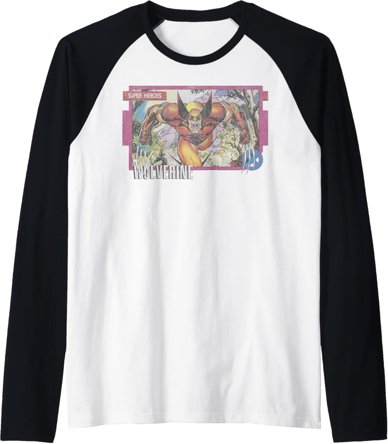 Marvel X-Men Wolverine Super Heroes Portrait Panel Raglan