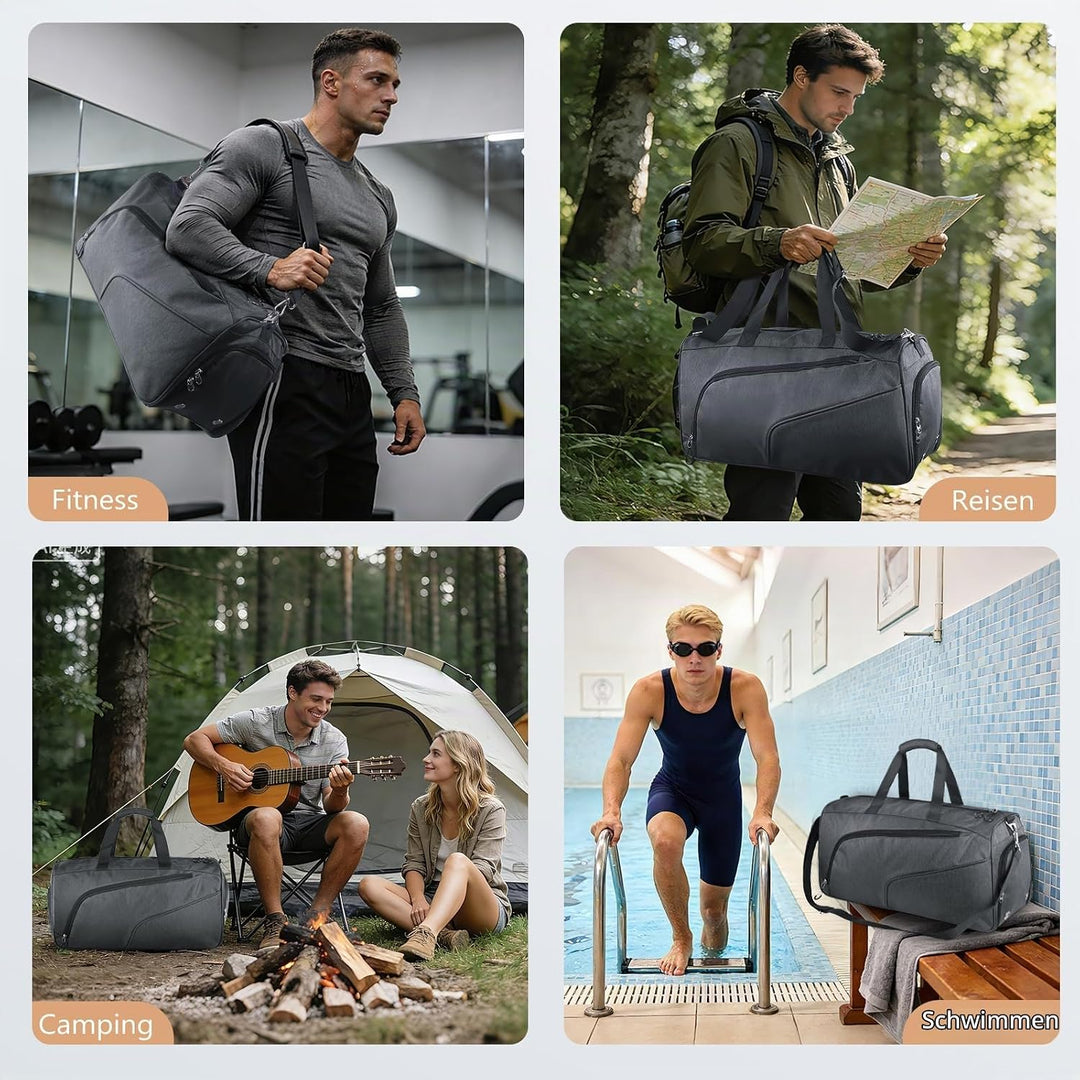 Sporttasche mit Schuhfach und Nassfach - Reisetasche Damen und Herren - Tasche für Sport, Gym &amp; Fitn