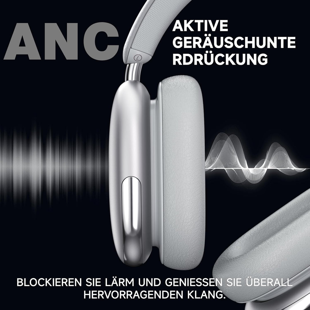 Over-Ear Bluetooth Kopfhörer ANC, 120h Akku | Hi-Res Audio, 40mm Treiber, Multipoint BT 5.4, Noise C