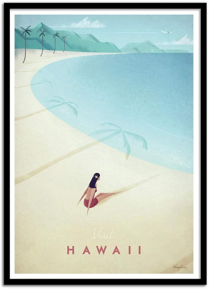 Wall Editions Art-Poster - Visit Hawaii - Henry Rivers