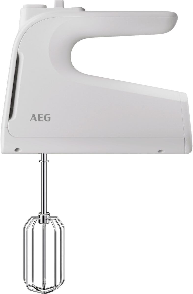 AEG Handmixer / 5 Geschwindigkeitsstufen / Turbo-Funktion für Höchstleistung / Auswurftaste / 2 Rühr