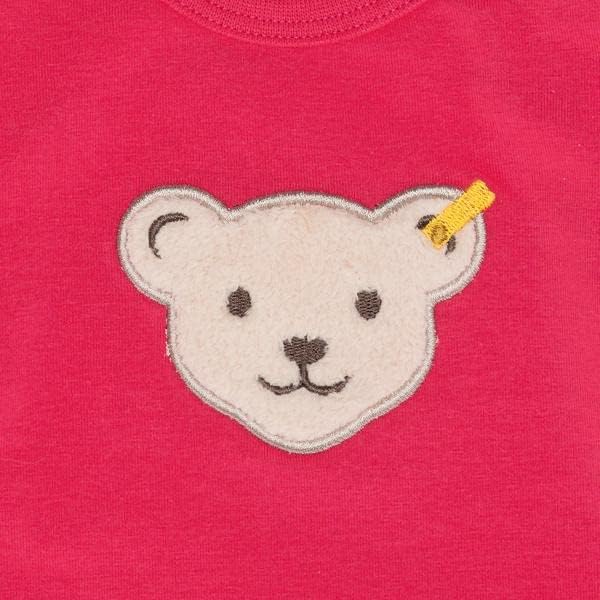 Steiff Unisex Baby T Langarm Teddykopf Ohne Squeezer Shirt 80 Raspberry, 80 Raspberry