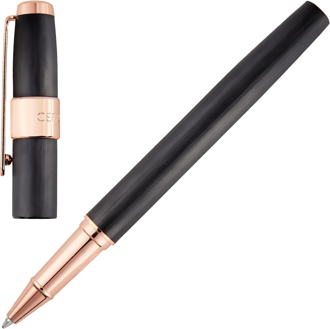 Cerruti 1881 Tintenroller Block (Brushed Black), Brushed Black