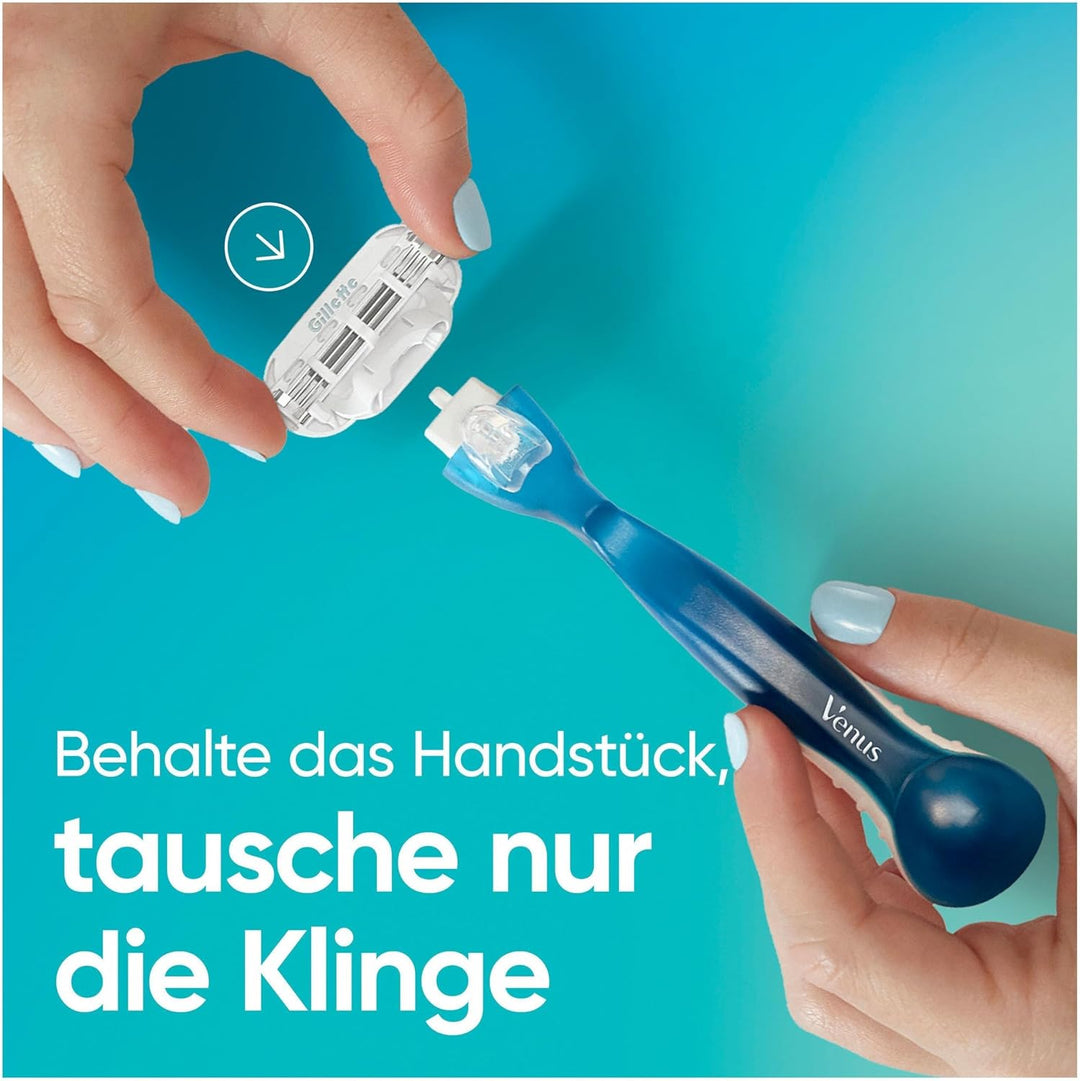 Gillette Venus Smooth Rasierklingen Damen, 8 Original Ersatzklingen für Nassrasierer mit Wiederverwe