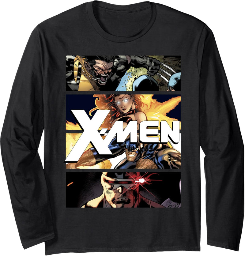 Marvel X-Men Four Panel Portraits Langarmshirt