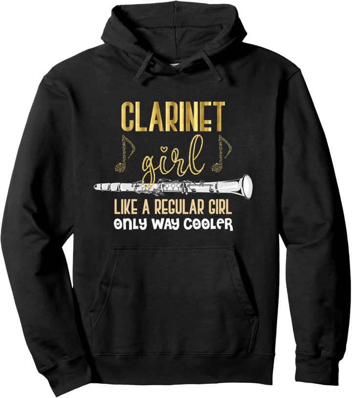 Klarinetten Mädchen wie ein normales Mädchen nur cooler Pullover Hoodie