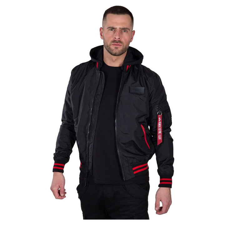 ALPHA INDUSTRIES Herren Bomberjacke, Schwarz