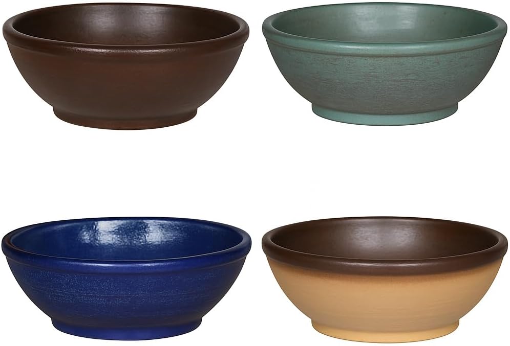 K&amp;K grosse Bonsaischale/Pflanzschale Flach 38x16 cm aus hochwertiger robuster Keramik Outdoor frostb