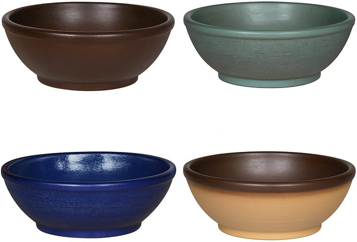 K&amp;K grosse Bonsaischale/Pflanzschale Flach 38x16 cm aus hochwertiger robuster Keramik Outdoor frostb