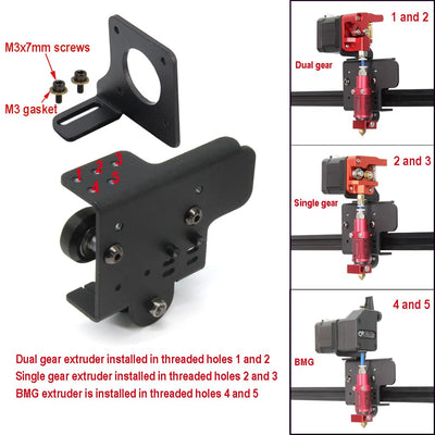 Zeberoxyz Direct Drive Upgrade Support Aluminiumplatte mit 3pcs POM Riemenscheiben Kompatibel mit Du