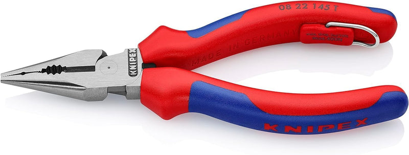 Knipex Spitz-Kombizange schwarz atramentiert, mit Mehrkomponenten-Hüllen, mit Befestigungsöse zum An