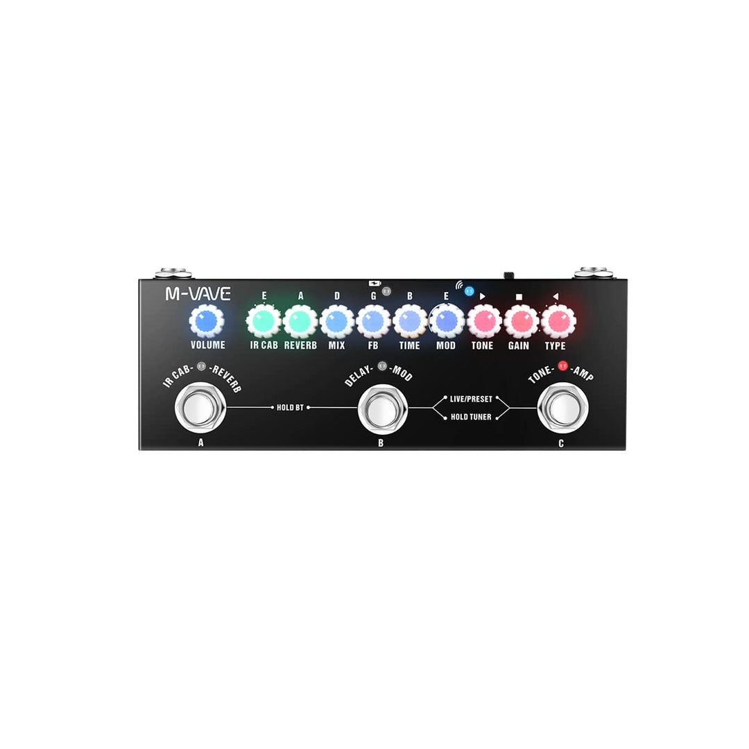 M-Vave Cube Baby - Guitar Multieffect, 8 IR-Verstärker-Emulationen und 4 Effekte (Chorus, Phaser, De