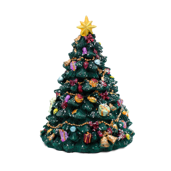 Spetebo Retro Spieluhr Oh Tannenbaum drehend - 16 cm - Deko Weihnachtsbaum zum Aufziehen mit Musik -
