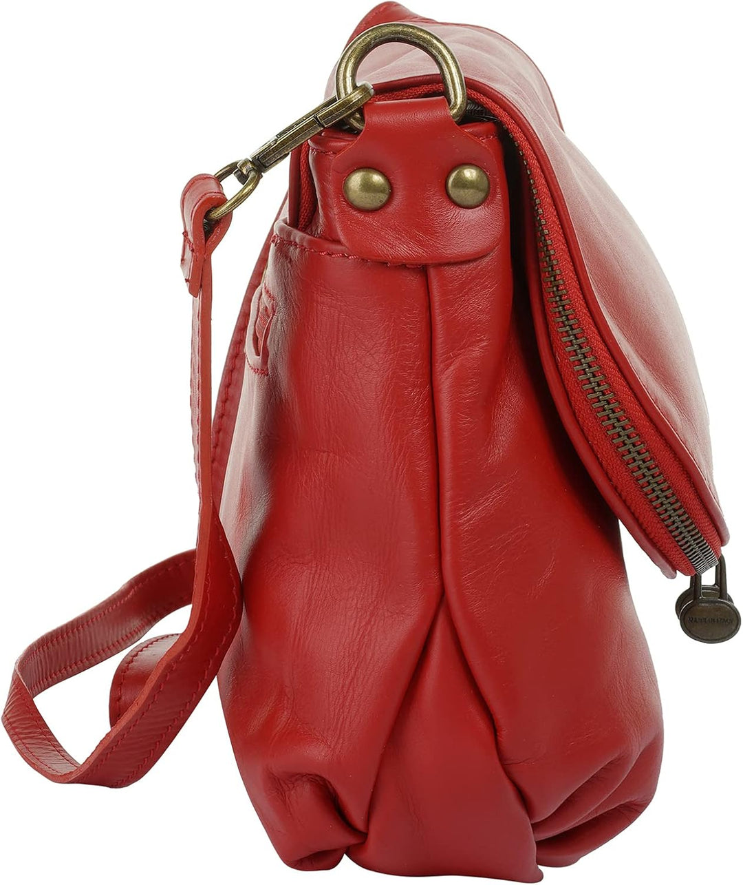 piké Umhängetasche echt Leder Damen - 015805 Rot, Rot
