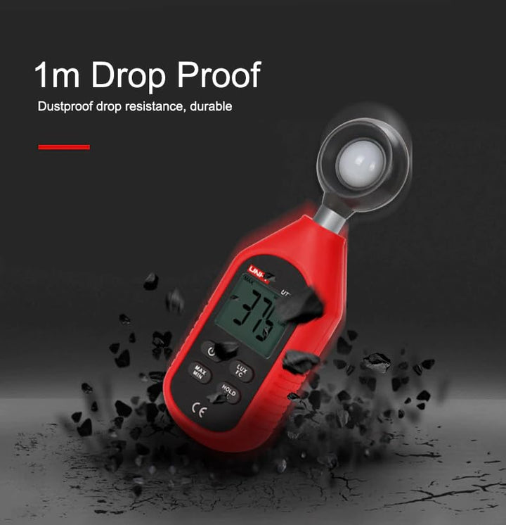 UNI-T Uni-trend UT383BT : Mini Light Meters with Certificates: CE, UKCA 200,000 LUX Digital Luxmeter