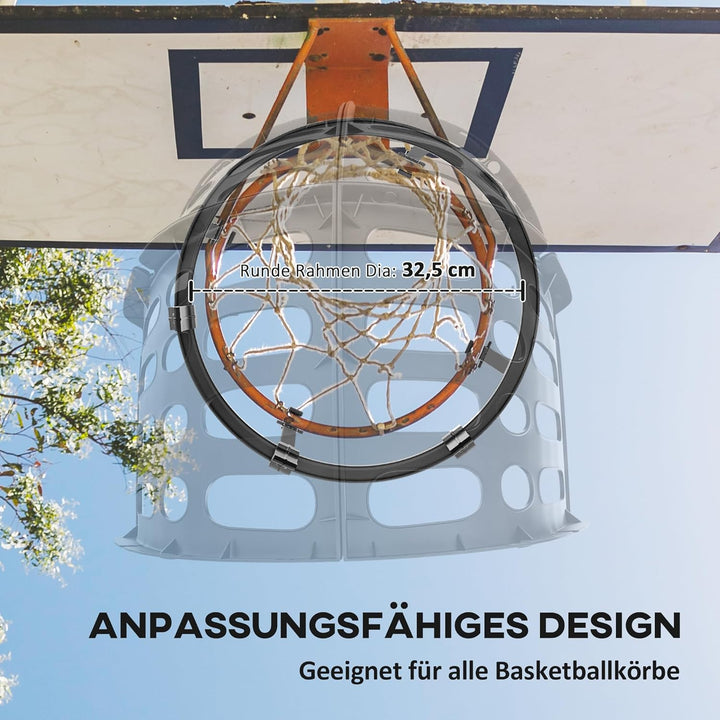 SPORTNOW Basketball-Rebounder, 360° drehbarer Rücklaufaufsatz, Rückholsystem für Basketball Schiessü