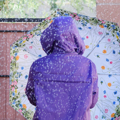 totes Regenschirm unter dem Baldachin, automatisches Öffnen und Schliessen, Blumenmuster, blumenmust