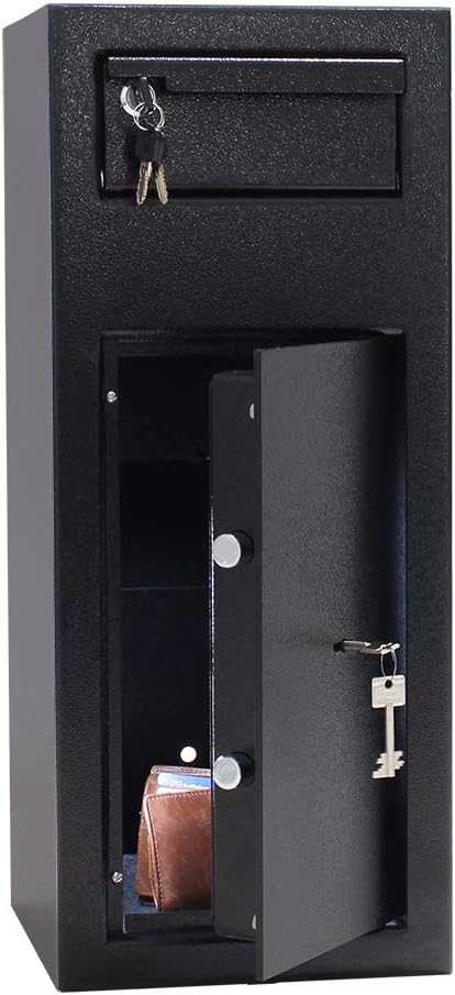 Profirst Epsilon 1 Einwurftresor Stahl Doppelbartschloss 2 Schlüssel Rückholsperre absperrbare Einwu
