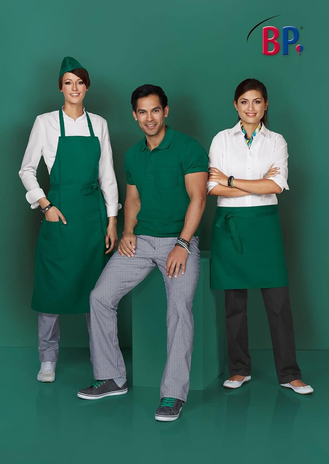 BP 1612-181-74-XL Unisex-Poloshirt, 1/2 Ärmel, Polokragen mit Knopfleiste, 70 cm, 220,00 g/m² Stoffm