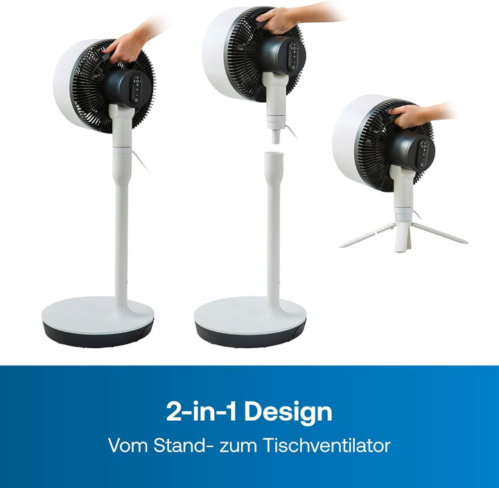 DIMPLEX DUOCOOL 2-in-1 Smart Ventilator, Standventilator & Tischventilator mit 5 Geschwindigkeiten,