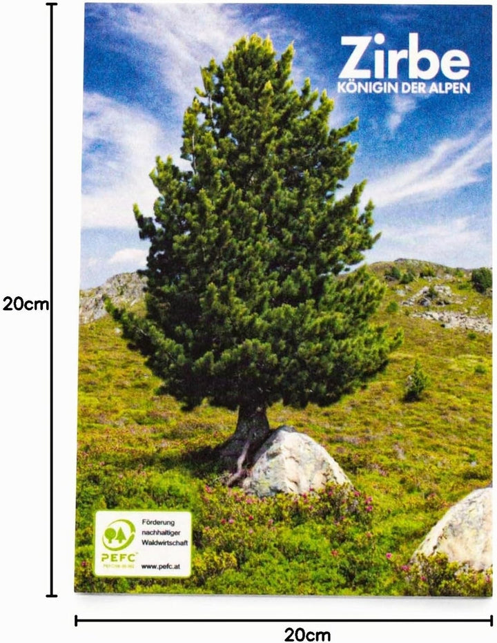 sagl.tirol holzmanufaktur Zirbenherz mit Lebensbaum und Spruch Familie. (20 cm), 20 cm