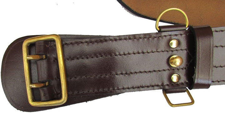 Sam Browne Gürtel + Schultergurt, braunes Leder mit Messing, Uniform-Zubehör R145 46, 46