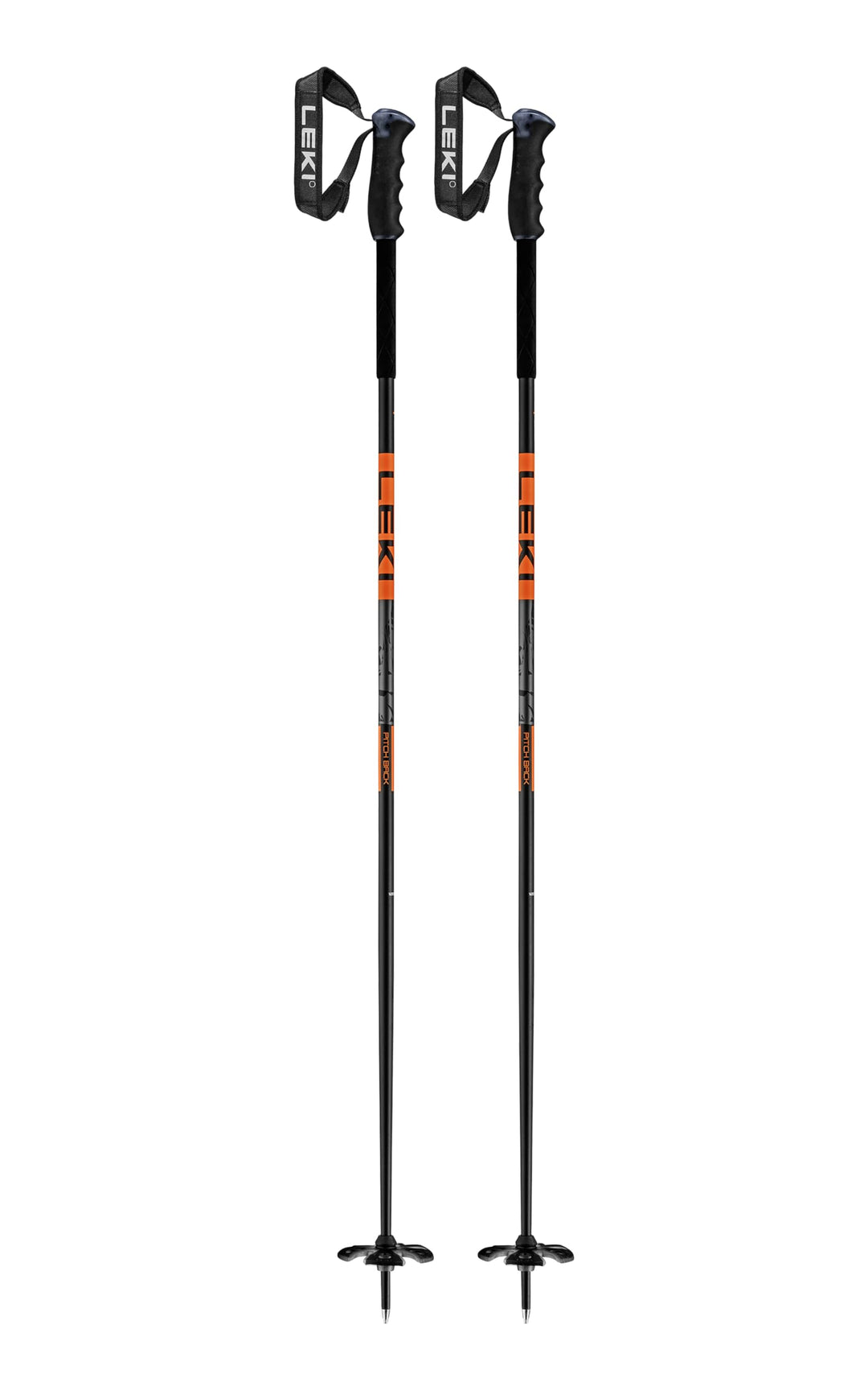 LEKI Pitch Back Skistöcke black-neonorange-anthracite 115CM, black-neonorange-anthracite 115CM