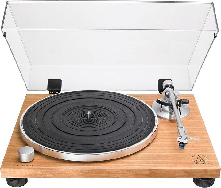 Audio-Technica AT-LPW30 Manueller Plattenspieler mit Riemenantrieb Teak Single