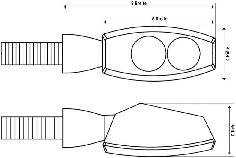 HIGHSIDER LED-Blinker SONIC-X1, schwarz