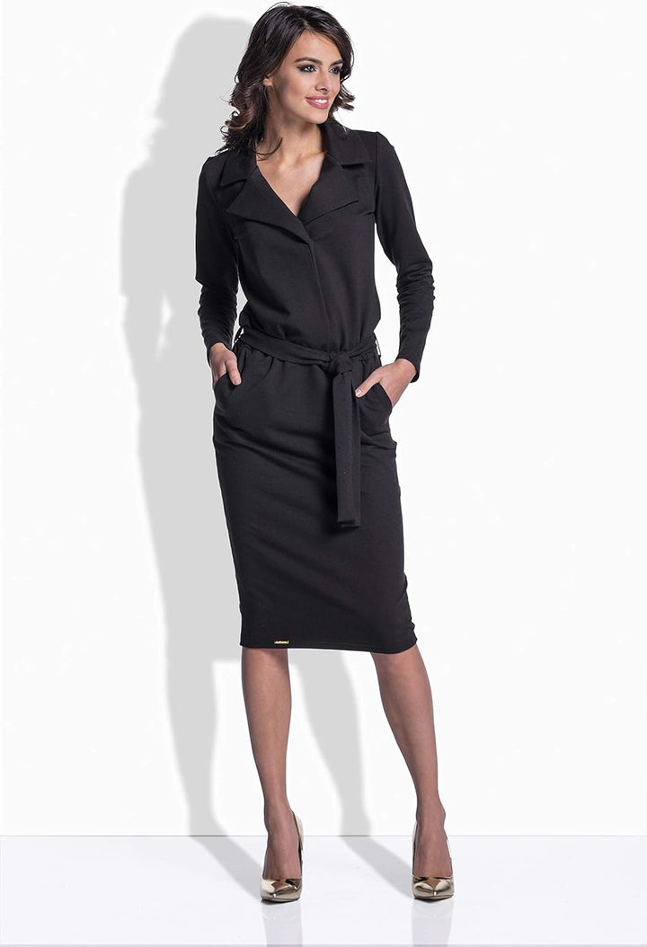 Lemoniade Damen modisches Winter- / Herbstkleid Langarm (Made in EU) mit ausgefallenen Details und i