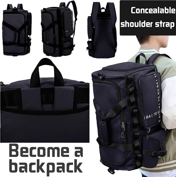 AUNGKWANG Reisetasche Damen Herren, 65L Wasserabweisende Sporttasche, Large Capacity Reise Tasche Gy