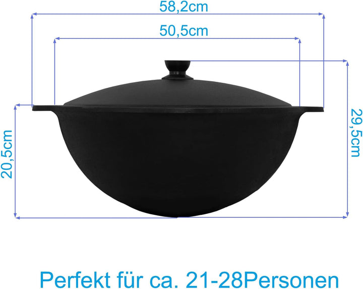 Ø40 Uchag 2mm stahl Utschak mit Abzugsrohr 12L Kazan Rund Grillfächer Schaumkelle Suppenkelle Utscha
