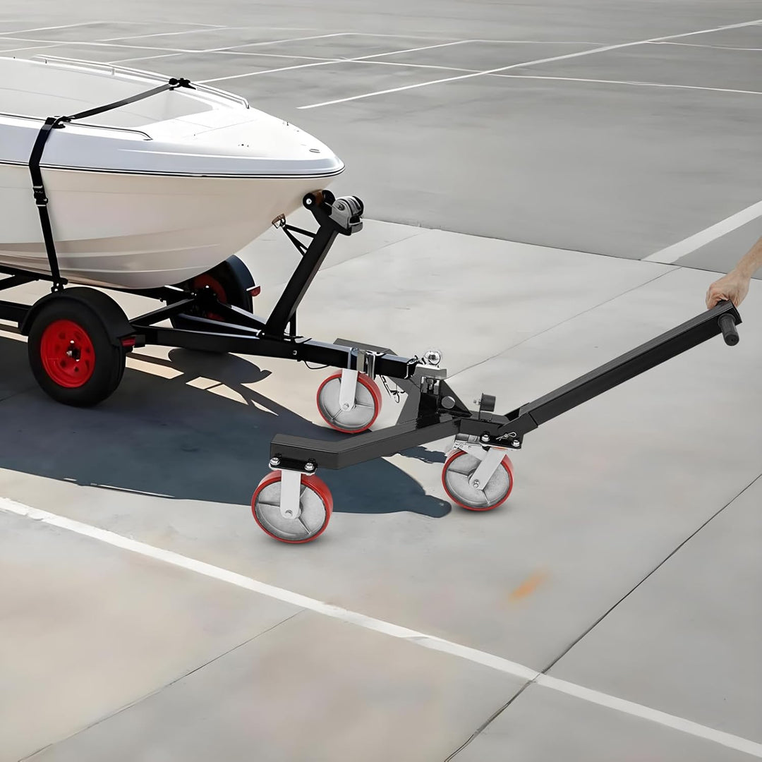 Schwarz Anhängerwagen 3500lbs Anhänger-Manövrierhilfe bis 1587kg Tragkraft 3 Rollen mit Bremse höhen