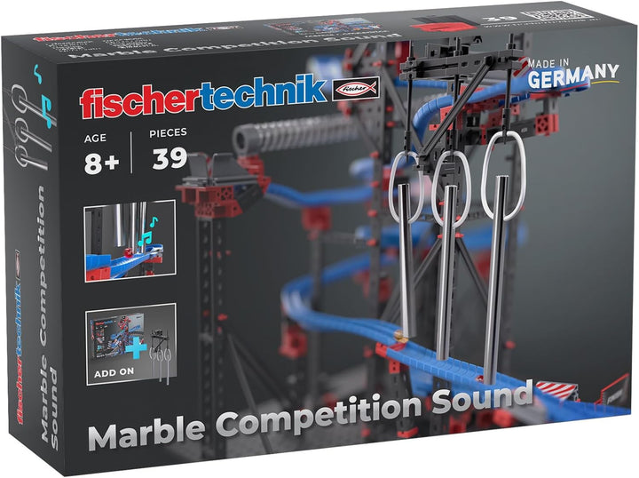 fischertechnik Marble Competition Sound 571899 – Murmelbahn-, Kugelbahn-Erweiterung, 3 Klangröhre, a