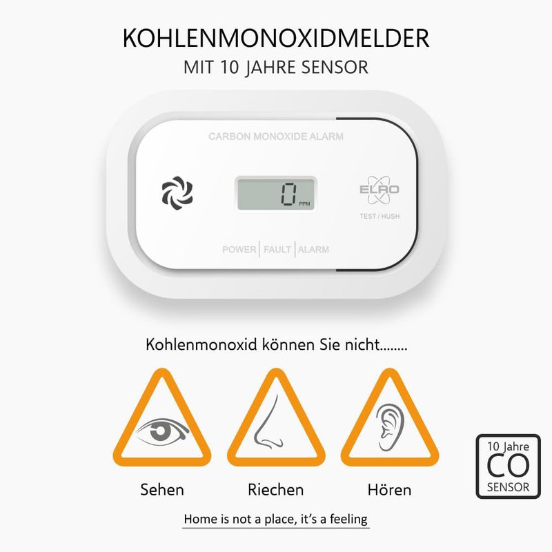 ELRO FC5003 Kohlenmonoxidmelder - 10-Jahres-Sensor - mit Display