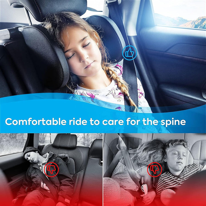Aipwerer Kopfstütze Auto, Weichem Gedächtnisschaum,Einziehbare Abnehmbare Nackenstütze Autositz Seit