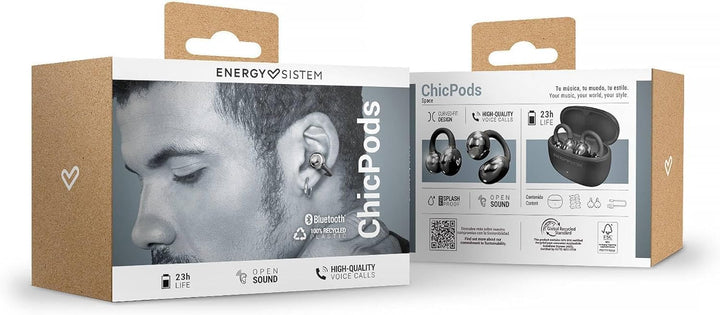 Energy Sistem Chicpods Open Sound Bluetooth-Kopfhörer, kabellos, 23-Stunden-Akku, Geräuschunterdrück