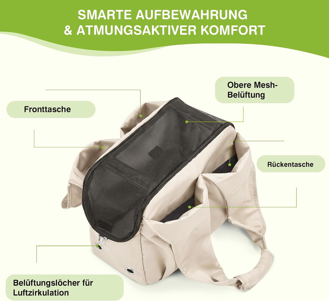 ALLSOPETS Hundetasche für Kleine Hunde, Leichte Atmungsaktive Haustiertasche, Bequeme Katzentragetas