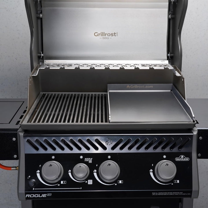 Edelstahl Grillplatte - Plancha 45 x 30cm - für Napoleon Freestyle und Rogue 365, 425, 525 45x30cm -